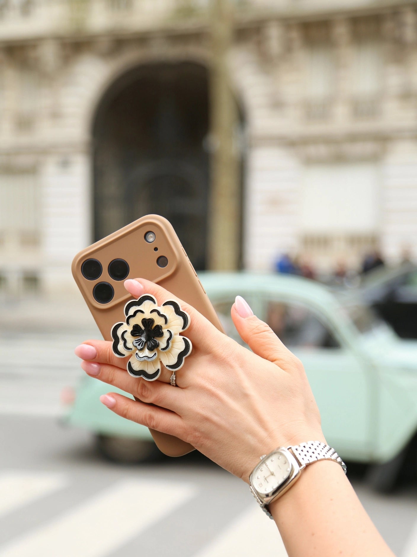 Hand-Painted Dianthus Gripcharm | Eco-Friendly
