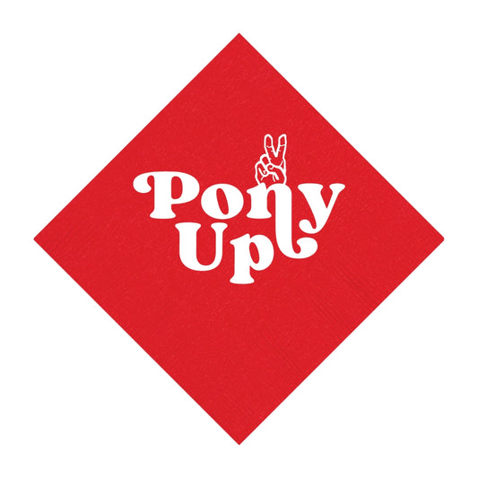 SMU Cocktail Napkins - Red