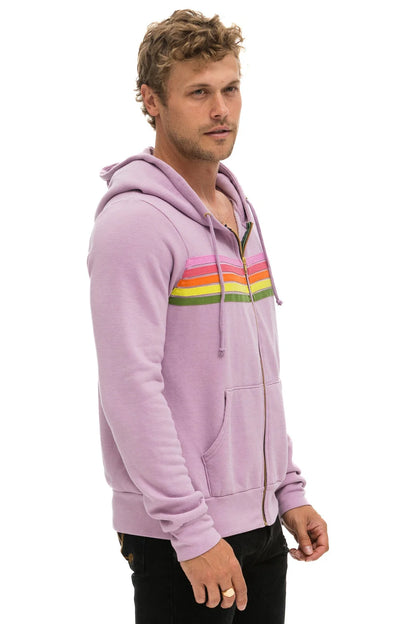 Aviator Nation - 5 Stripe Hoodie - Mauve // Pink // Green