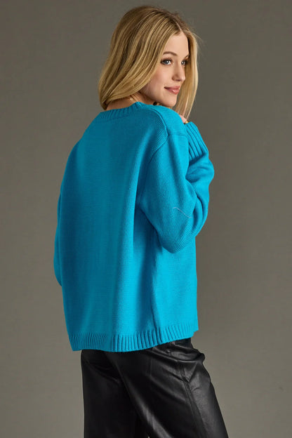 Ski Sweater - Blue & Pink