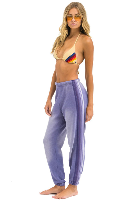 Aviatior Nation - 5 Stripe Sweatpants - Faded Grape