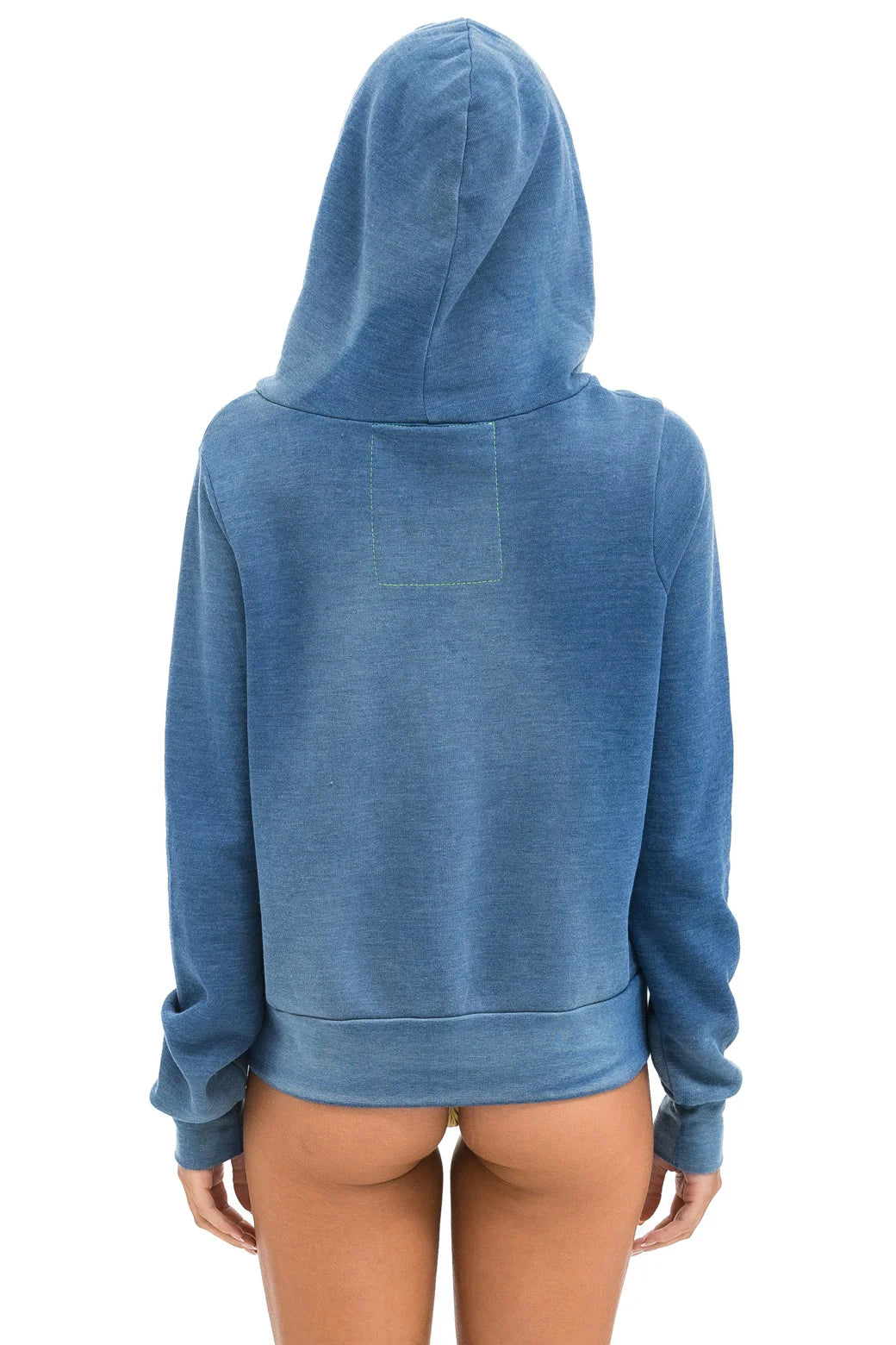 Aviator nation Blue Velvet Zip Up Hoodie top