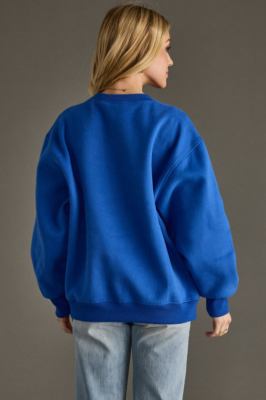 Apres Sweatshirt - Blue & Pink