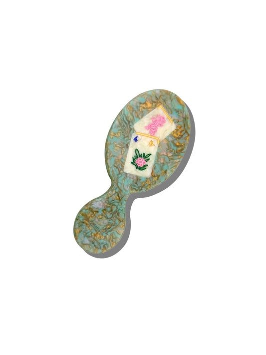 Hand-Painted Flower Mahjong Handbag Hero Brush | Eco-Friendly