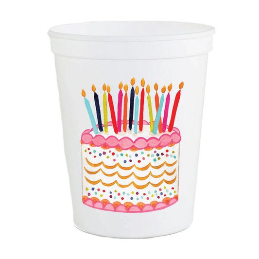 Birthday Cake Stadium Cups - Birthday