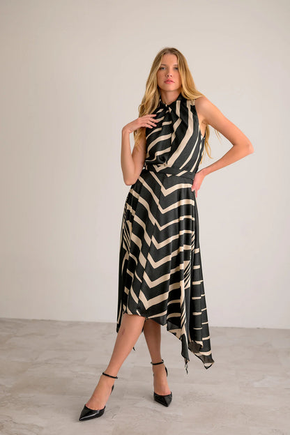 Rebecca Top - Black/Taupe