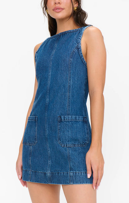 Boulevard Mini Dress - Reservoir Blue