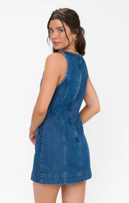 Boulevard Mini Dress - Reservoir Blue