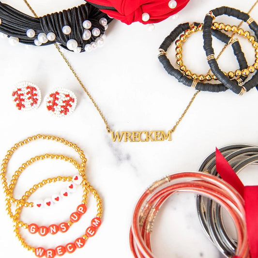 Texas Collegiate Nameplate Necklace - WRECKEM