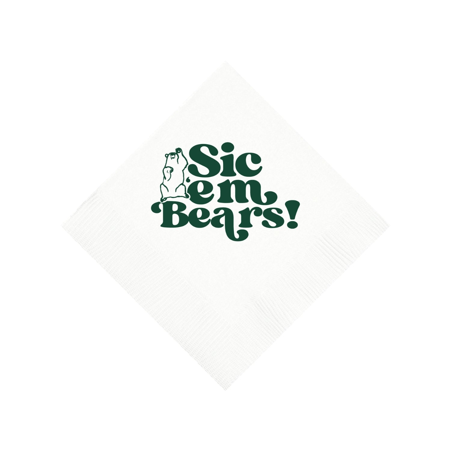 Baylor Cocktail Napkins - White