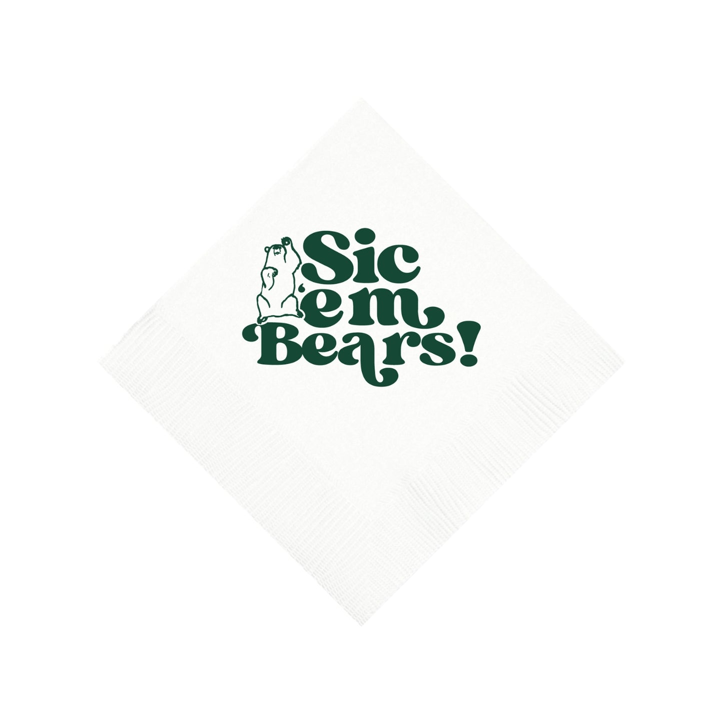 Baylor Cocktail Napkins - White