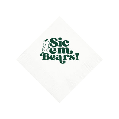 Baylor Cocktail Napkins - White