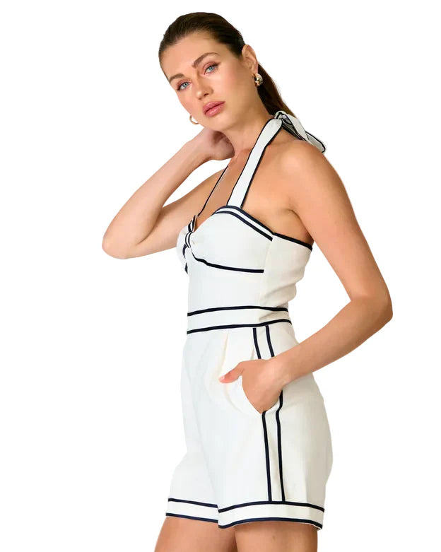 Anchor Romper - White