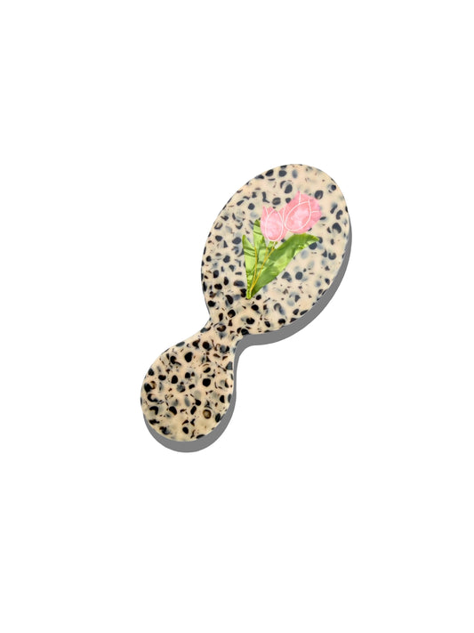 Hand-Painted Vintage Tulips Handbag Hero Brush | Eco-Friendly