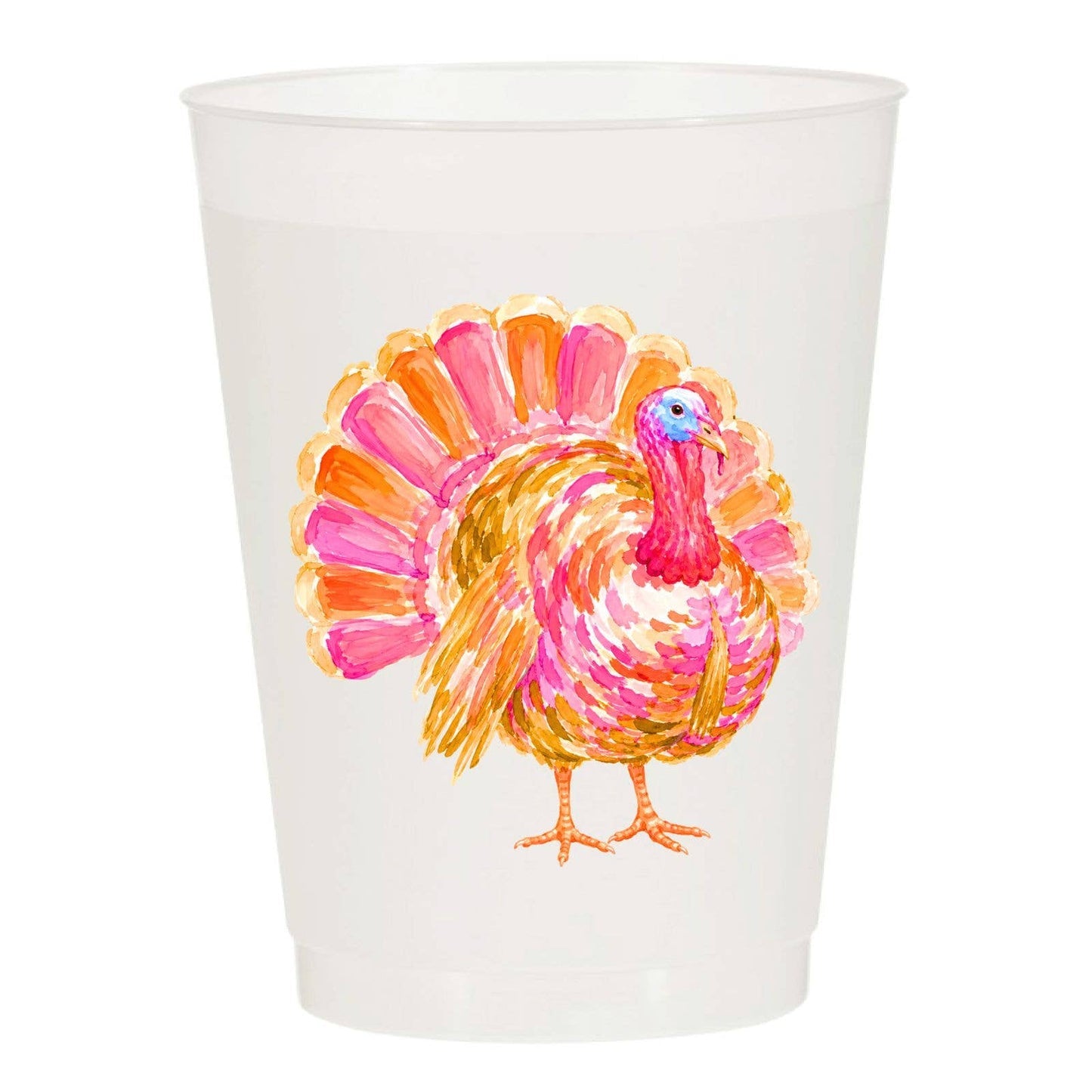 Pretty In Pink Fall Frosted Cups - Thanksgiving