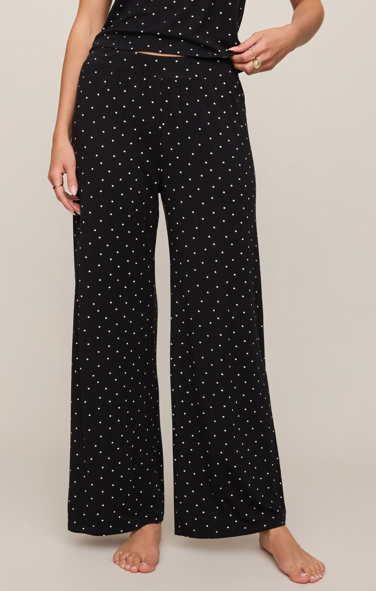 Luxe Dot Pant - Black