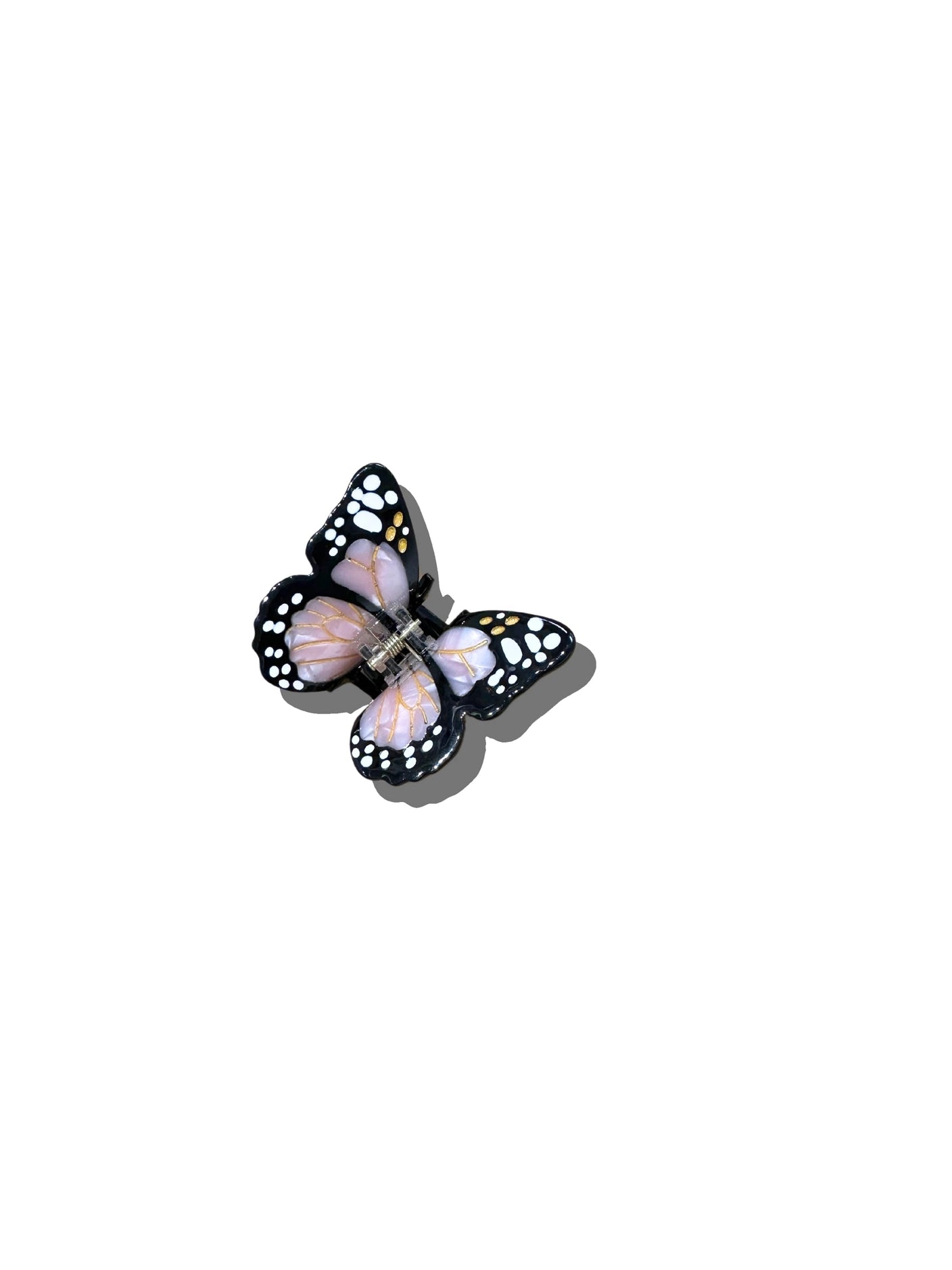 Hand-Painted Mini Monarch Butterfly Claw Hair Clip | Eco-Friendly | Pink