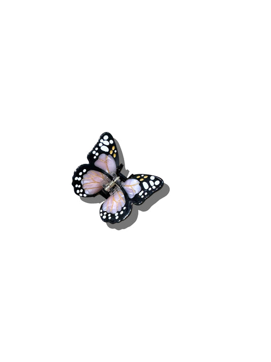 Hand-Painted Mini Monarch Butterfly Claw Hair Clip | Eco-Friendly | Pink