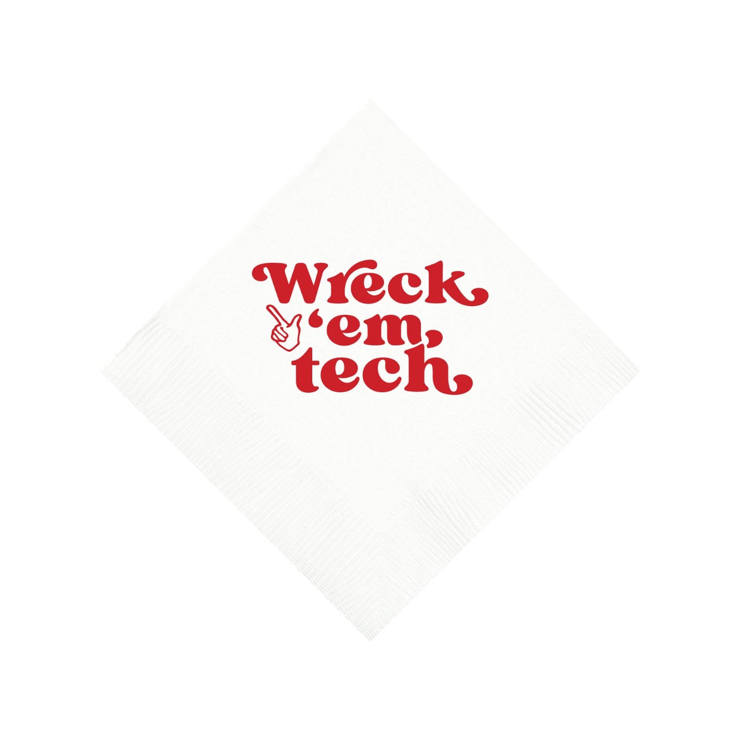 Texas Tech Cocktail Napkins - White