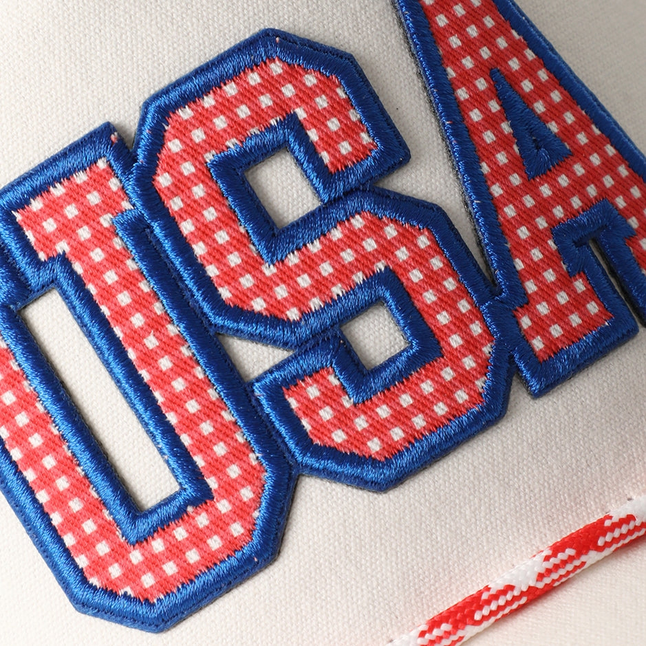 USA Patch Rope Trucker Hat - Red