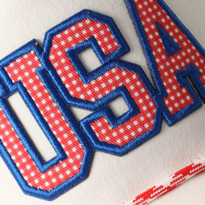 USA Patch Rope Trucker Hat - Red