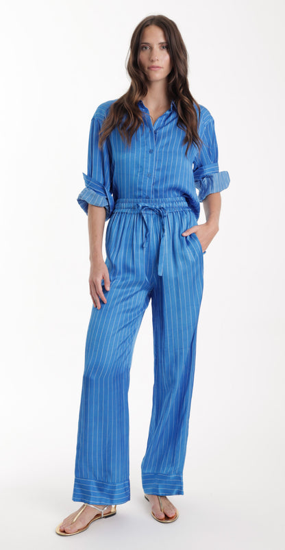 Kaia Striped Shirt - Royal