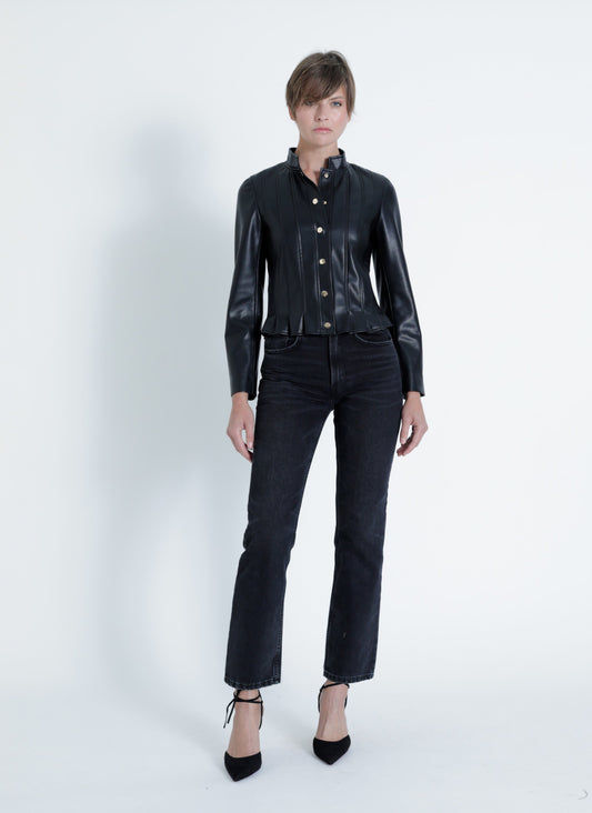 Scarlett Vegan Leather Jacket - Black