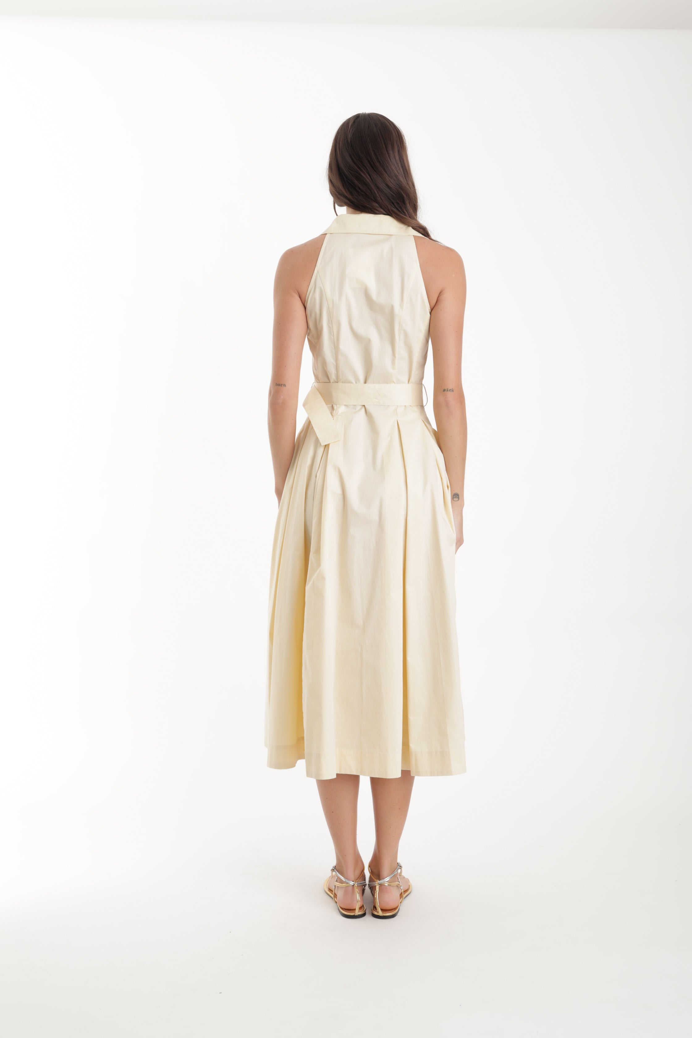 Zarae Solid Dress - Pastel Yellow