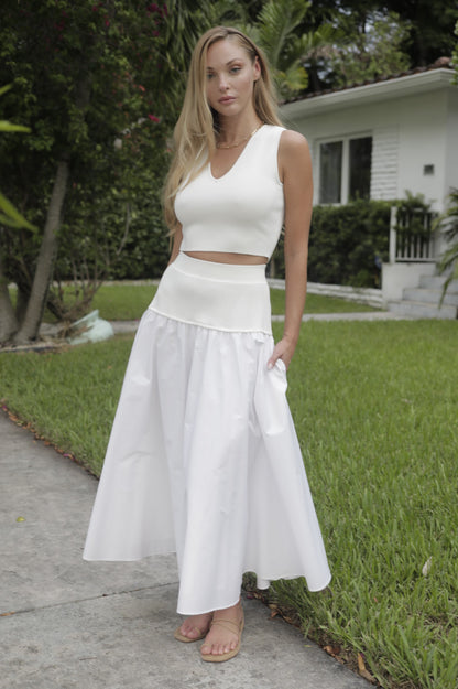 Saira Knit Set - White