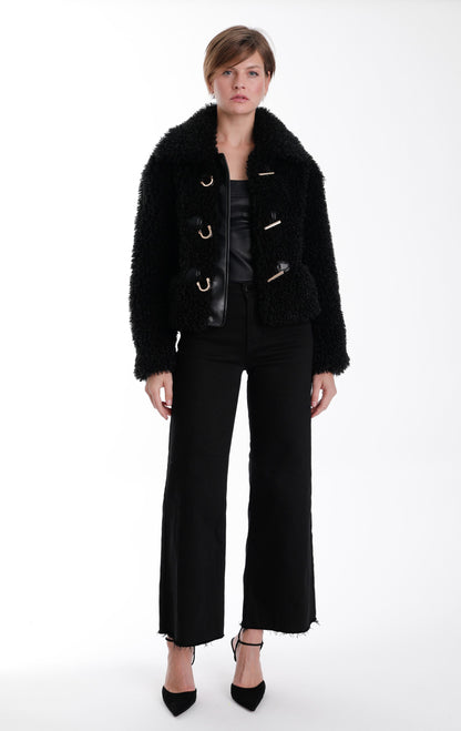 Noelle Fur Jacket - Black