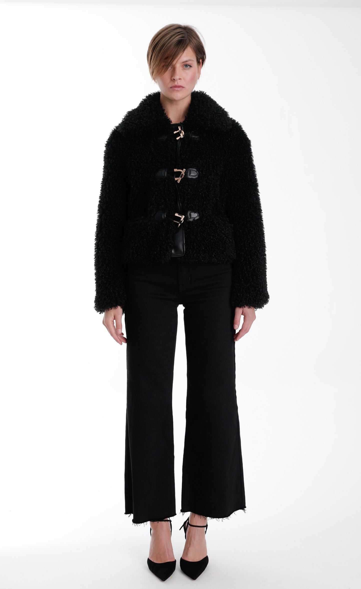 Noelle Fur Jacket - Black