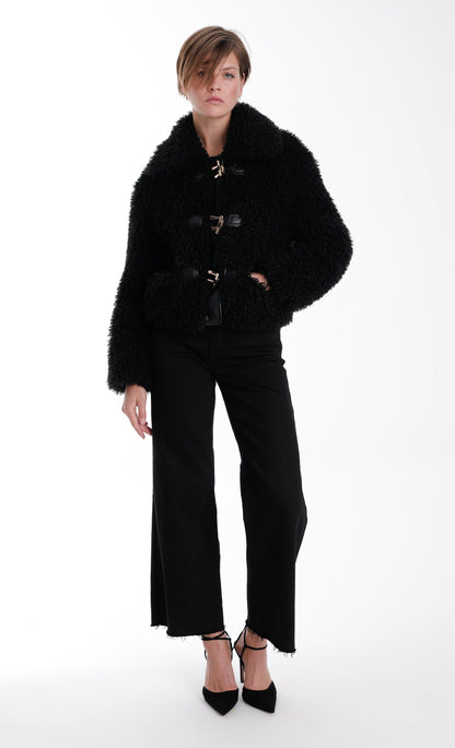 Noelle Fur Jacket - Black