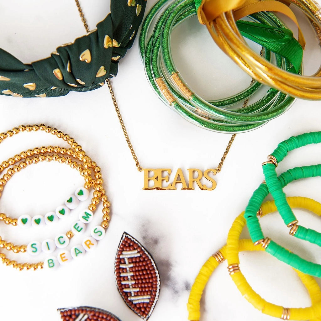 Texas Collegiate Nameplate Necklace - BEARS