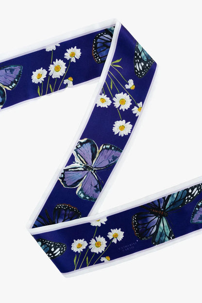 Purple Silk Ribbon Scarf
