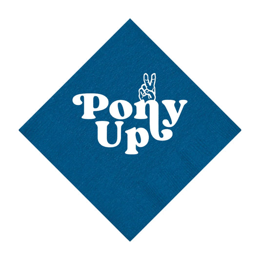 SMU Cocktail Napkins - Blue