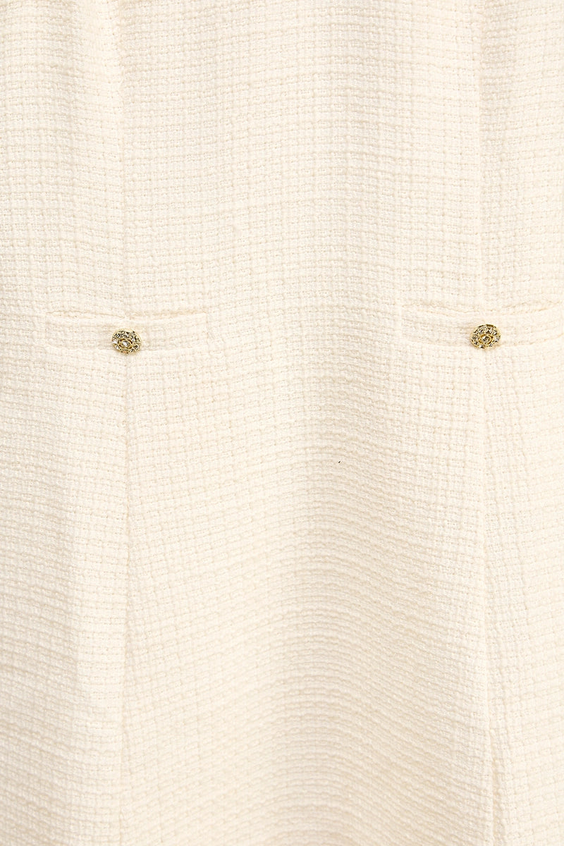 Tweed Mini Dress - Off-White