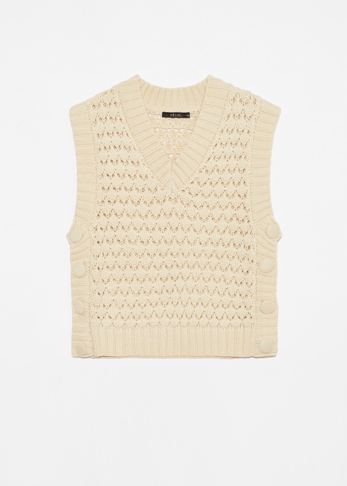 DÈLUC - Beckmann Knitted Vest - Off White