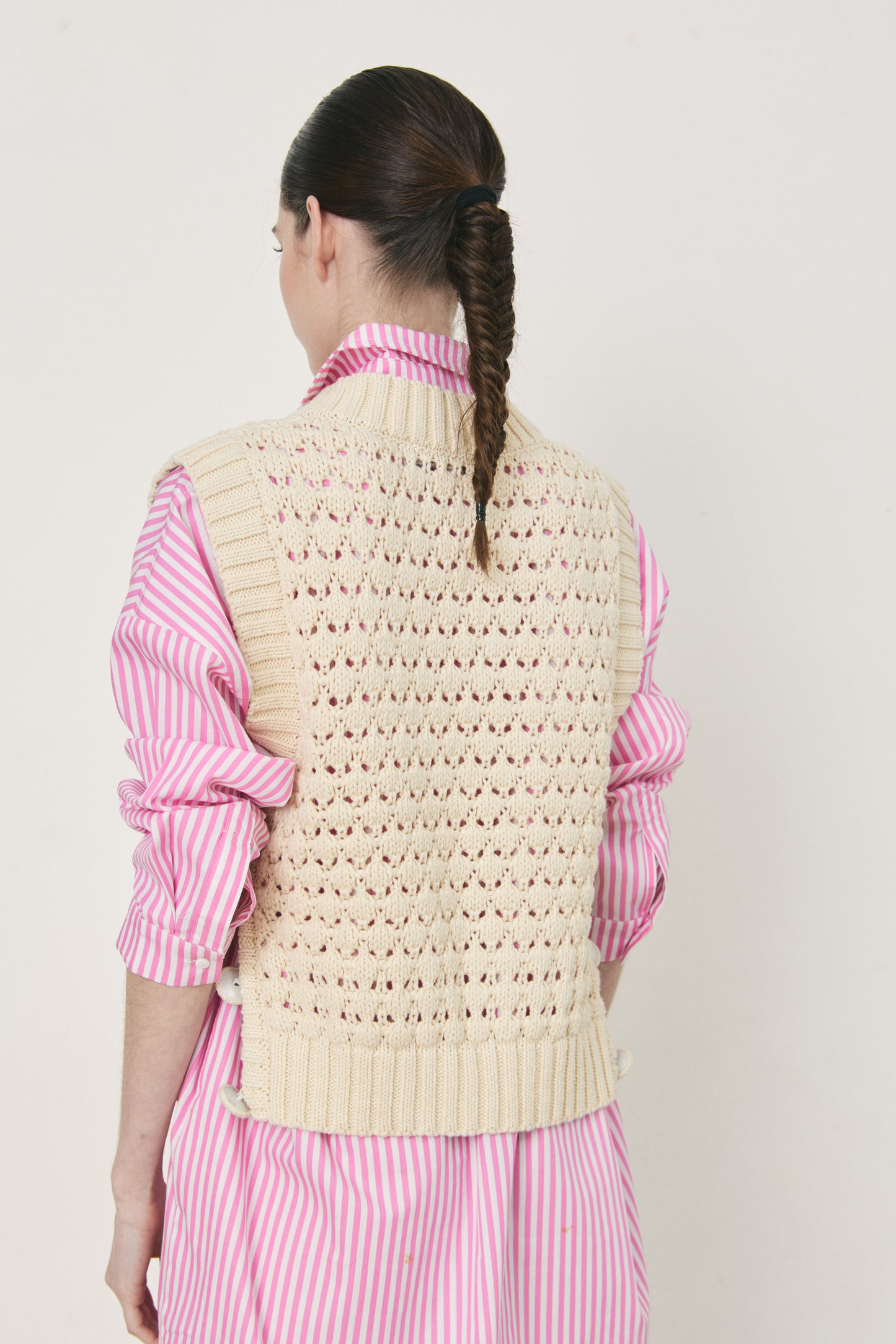 DÈLUC - Beckmann Knitted Vest - Off White