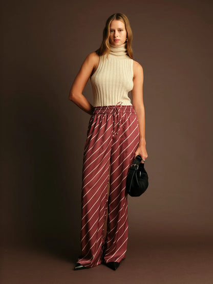 Ben Turtleneck Knit Top - Ecru Melange