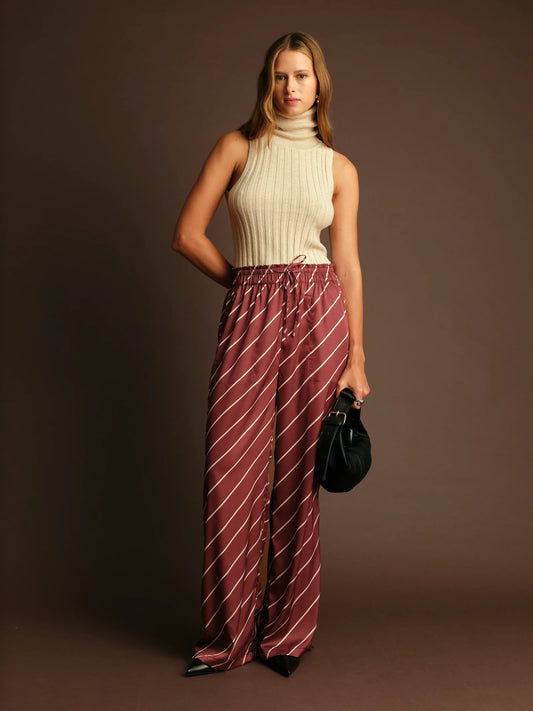 Ben Turtleneck Knit Top - Ecru Melange