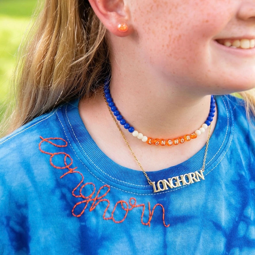 Longhorn Nameplate Necklace