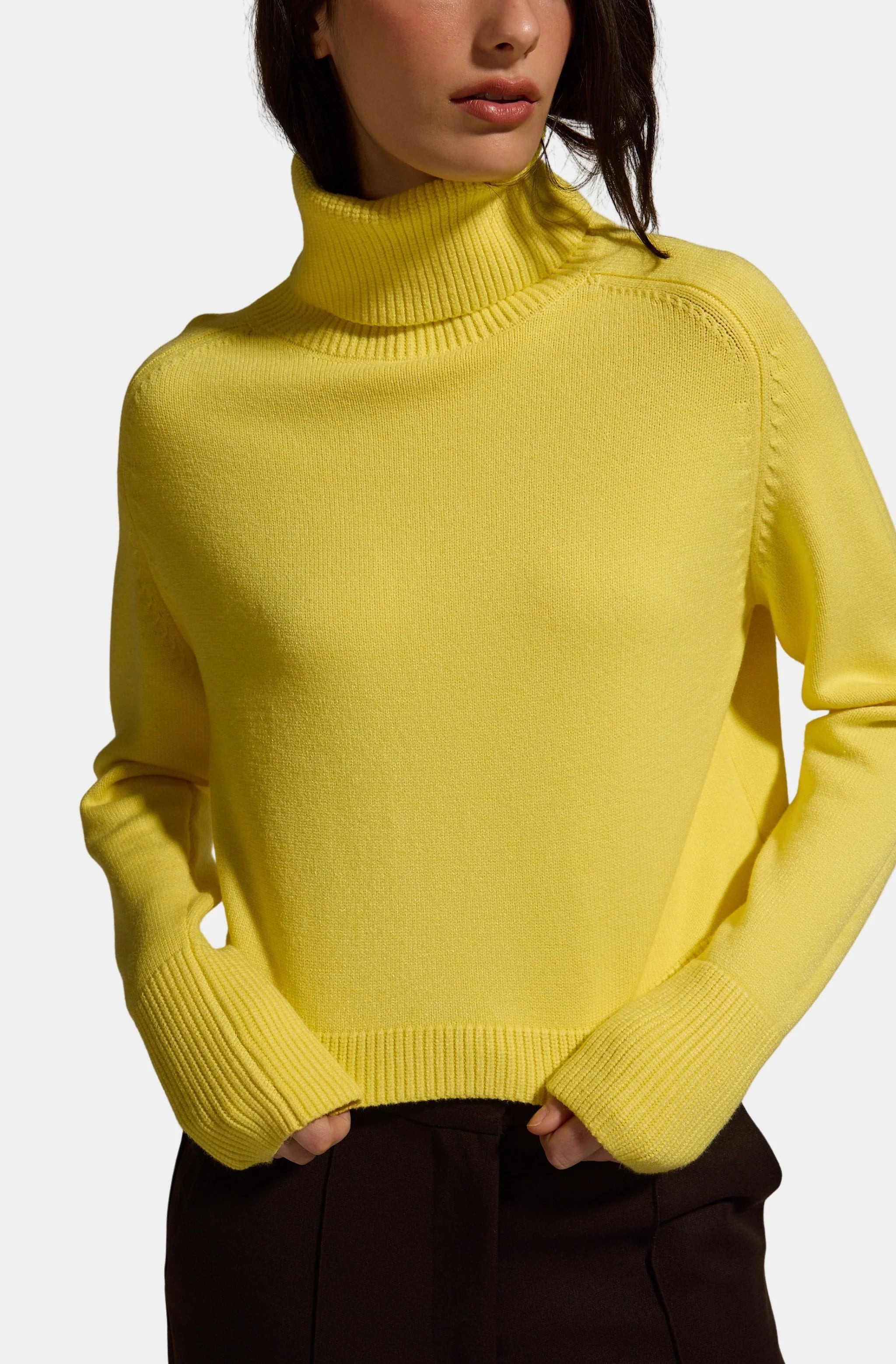 Pugliese Turtleneck Sweater - Lemon