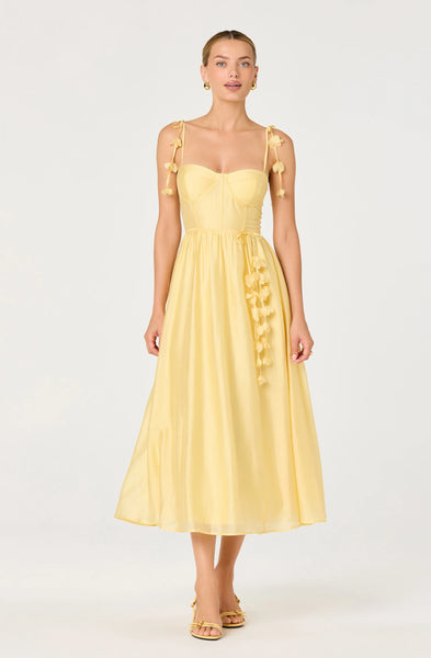 halcyon midi dress ASTR the Label Halcyon Dress in Yellow