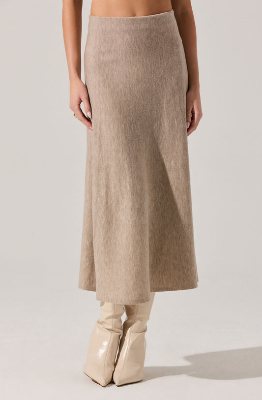 Deora Midi Sweater Skirt - Taupe
