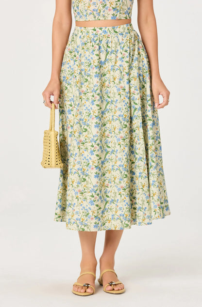 Floral Two-Piece Set - Blue/Green Multi