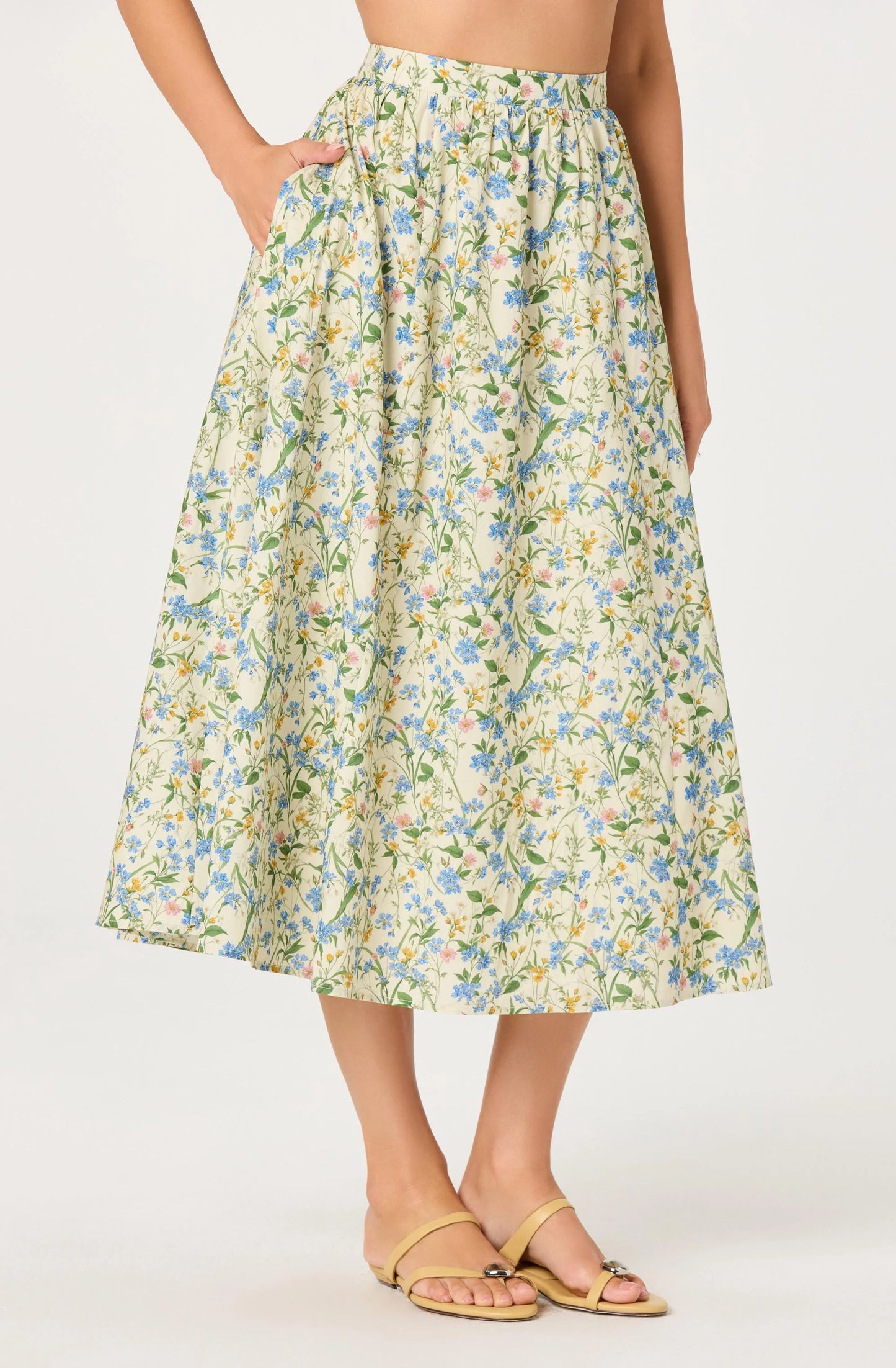 Floral Two-Piece Set - Blue/Green Multi