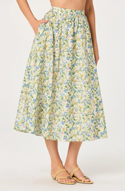 Floral Two-Piece Set - Blue/Green Multi