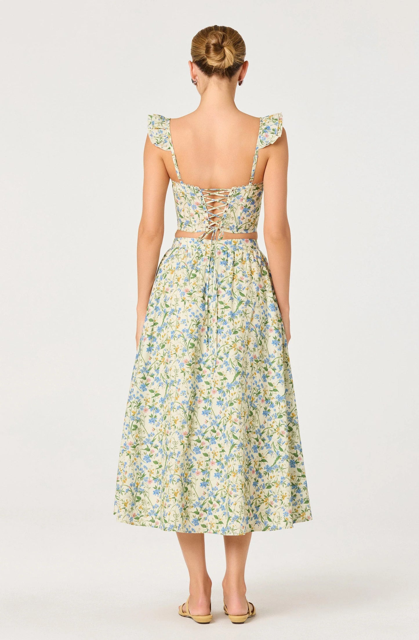 Floral Two-Piece Set - Blue/Green Multi