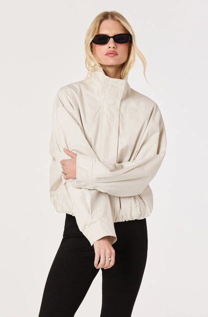 Cooper Oversized Bomber Jacket - Bone