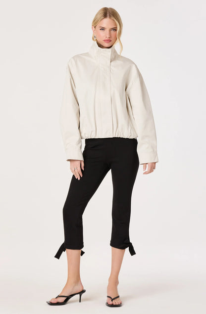 Cooper Oversized Bomber Jacket - Bone